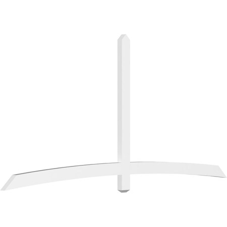 Ekena Millwork Bellingham Architectural Grade PVC Gable Bracket, 108"W x 49 1/2"H x 2"D x 4"F, 11/12 Pitch GBP108X50X0204BEL00